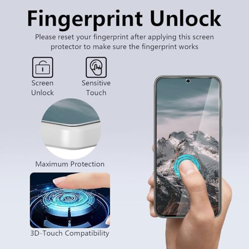 Corefyco Direct [3+3 Pack Galaxy S23 FE 5G Screen Protector with Camera Lens Protector, 9H Tempered Glass, Ultrasonic Fingerprint Support, HD Clear, Anti Scratch for Samsung Galaxy S23 FE 5G