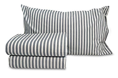 Confezioni Giuliana ® - Juego de sábanas de franela 100% algodón, color gris, estilo Shabby Made in Italy - 2 plazas Cover