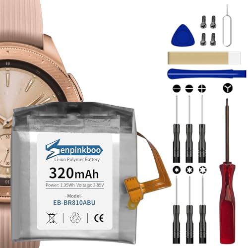 Senpinkboo for Samsung Galaxy Watch SM-R810 Battery Upgraded [320mAh] EB-BR810ABU