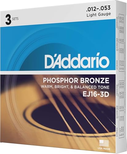 D'Addario EJ16-3D Phosphor Bronze Acoustic Guitar...