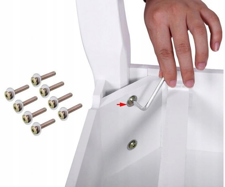 BDW TL01 Toeletta - con specchio, cassetti e sgabello - Tavolino - per camera da letto, cameretta dei ragazzi -Tavolo da trucco - Tavolo da toeletta - Tavolo per cosmetici - Stile vintage - Bianco