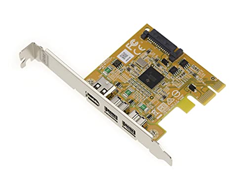 KALEA INFORMATIQUE Carte SUNIX PCIe 3.0 FIREWIRE 400 Ieee1394a et 800 ieee3194b chipset TI XIO2213BZAY - Grade Industriel