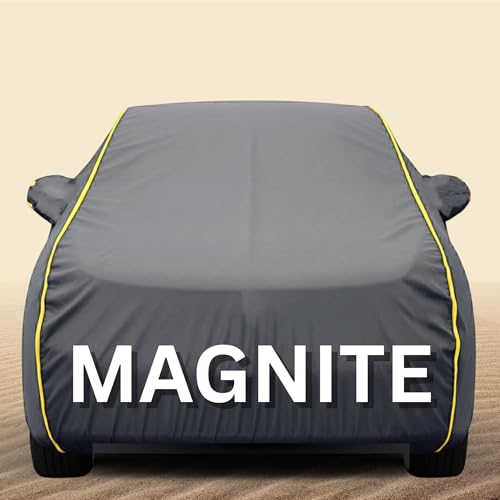 Image of 100% Waterproof Magnite Car Cover Heavy Duty - Premium Polyester Car Body Cover, All Weather Outdoor Protection, UV Resistant, Dustproof, Windproof, Heat Resistant, Scratch Resistant