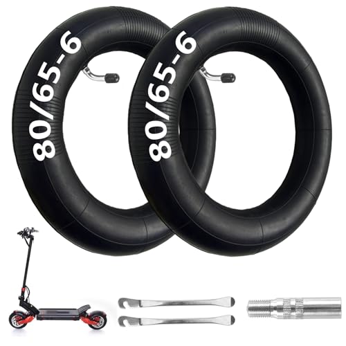 80/65-6 Scooter Inner Tube, 255x80 10x2.5 Inner Tube, 10 inch Tire, for Nanrobot D4/D5/D6+/Apollo Pro/Kugoo Kirim M4 Pro/Varla Eagle One/Kaabo Wolf Warrior/Mantis 10 Electric Scooter (2 Pack)