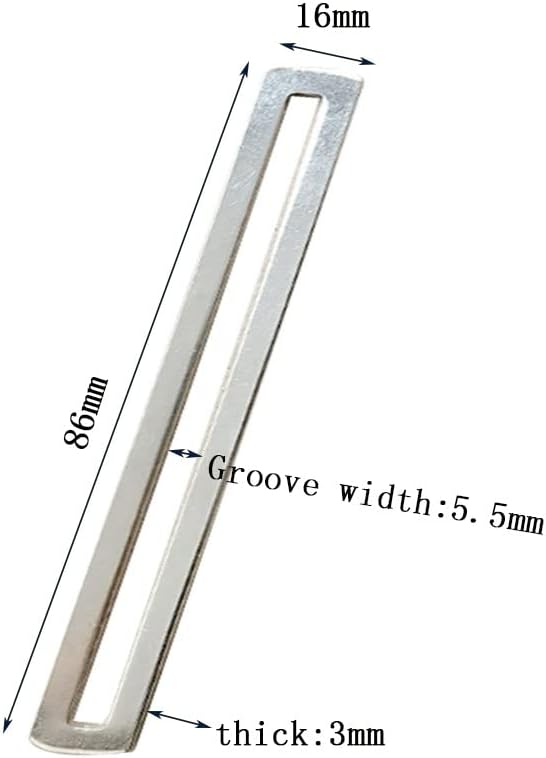 Carrittons Adjustable Flat Plate with Slot Metal Connector Slideable Slotted Brackets for Motor PC Case Holder CDC Machine Mounting Bracket DIY Multipurpose 4 Pieces (Silver)