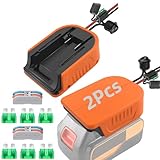 2Pcs for Black and Decker 20V Battery Adapter,for Power Wheels Adaptor,DIY Charger Drill Adapter Converter Power Station,Battery Conversion Kit with Switch,for Robotics Rc Truck Car Toys Batteries