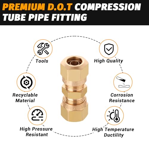 Hasaomoi D.O.T Brass Compression Straight Union Fittings thumb #3