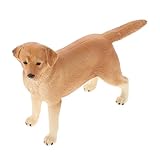 Figuras de perros de plástico: este juguete de labrador presenta un diseño realista con detalles intrincados, que ofrece a los una experiencia realista de perro mascota que imita de cerca la apariencia y el comportamiento de un labrador real, figura de cachorro de juguete