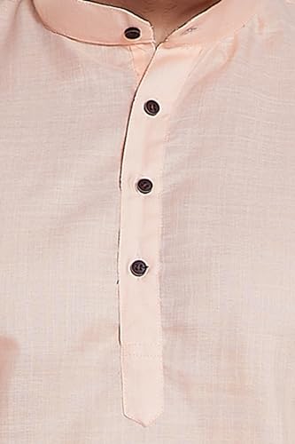Image of DIVISIVE Men's Plain Cotton Blend Linen Slim Fit Kurta Pyjama Set