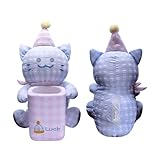 Porta Per Auto | Organizzatore Multifunzione 2 in 1 con Design a Gatto,Cestino Per Auto - Per Viaggi Ufficio Camera Da E Interno