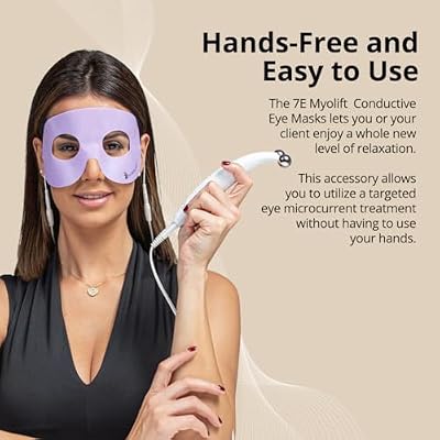 myolift 7E Wellness Conductive Eye Facial Mask Microcurrent Machine - Skin Care Tools for Microcurrent Facial Device - Instant Face Lift, Anti Aging, and Skin Tightening - Up to 10-12 Uses