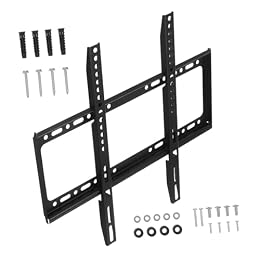Hemobllo Tilting Low Wall Mount Bracket for LCD Screens Space-Saving Design Screws Kit Easy Installation Compatible Various Tv Sleek Black Finish