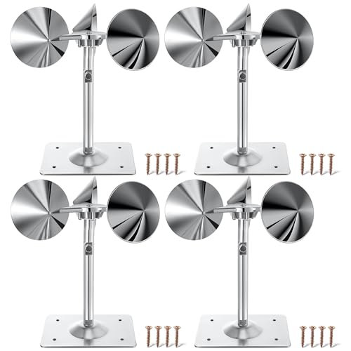 2 Pack Reflective Spinning Bird Deterrent, Wind Powered Aluminum Bird Repeller Scarer Deterrent Devices Outdoor, Repels All Birds Pigeons Sparrows Woodpeckers for Garden Railing Roof Adjustable Neck