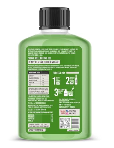 Image of Fruitaco Margarita Cocktail Mixers - Finely Crafted Non-Alcoholic 300ml (Pack of 2)