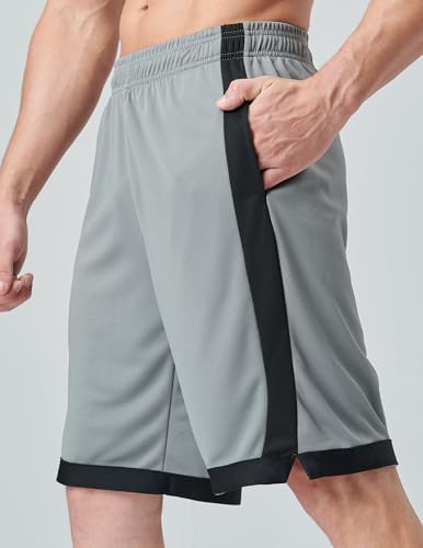 Image of Liberty Imports Pack of 5 Men's Athletic Basketball Shorts Mesh Quick Dry Activewear with Pockets