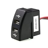 Zwei USB-Anschlüsse können zwei verschiedene Geräte gleichzeitig aufladen.