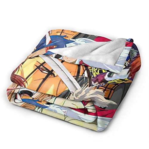 Anime Characters Super Soft Flannel Throw Blanket Lightweight Shaggy Air Conditioner Blanket Cooling Summer Blanket Towel Blanket… (8 : Anime Characters, 60X50 Inch) #TOP17