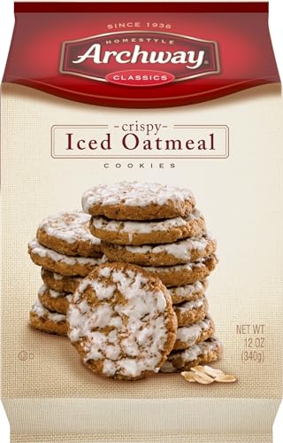 Image of Archway Cookies, Crispy Iced Oatmeal Cookies, 12 Oz