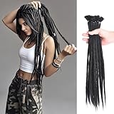 Extensions de dreadlocks 100 % faites à la main en fibre synthétique de haute qualité, 1 cm de large, faciles à installer.