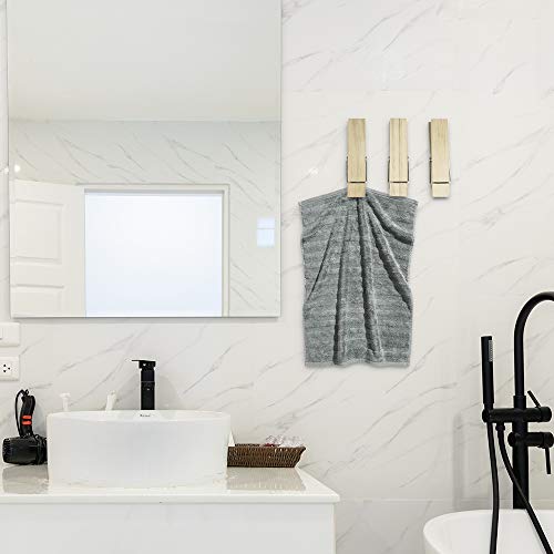 6 Inch, Giant Clothespins, Jumbo Wood Clips For Diy Craft, Bathroom Or Laundry Room Decoration, 2 Pcs #TOP6