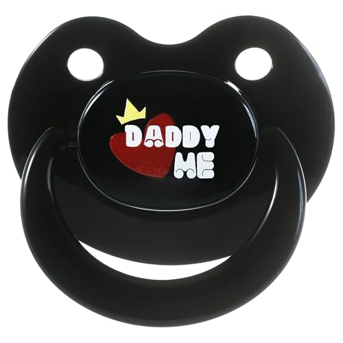 Image of Bigshield Sized Pacifier - Cute Paci Black for Anxiety - Soft Silicone Large Binky for Autism - Stress Relief Relaxation Aid