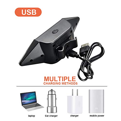 Dricar Bike Tail Light Turn Signal Lights, USB Rechargeable Waterproof LED Rear Warning Light with Wireless Remote Control, 5 Lights Mode Bicycle Indicators - Image 5