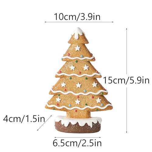 Sapin de Noël en résine et pain d'épices pour décoration de table festive - 3