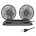 Moulen Ventilatore da Auto A Doppia Testa da 5V,2 velocità Regolabile Ventola Elettrica,con Rotazione di 360 Gradi,Ventilatore USB Portatile,per Auto, Cruscotto E Ufficio