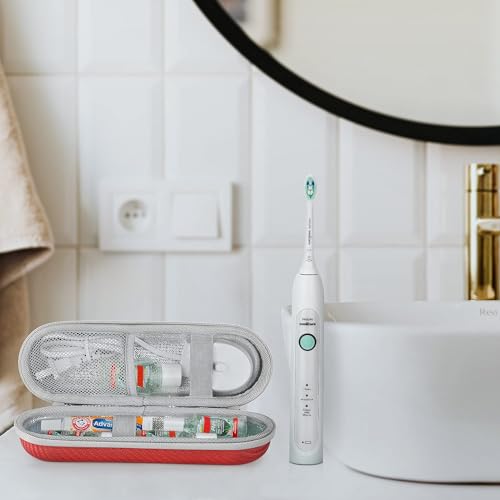 YINKE Etui podróżne do elektrycznej szczoteczki do zębów Philips ProtectiveClean Oral-B/Oral-B Pro Smartseries/IOS 7 8 9/ do 1000, 1500, 4100, 7000, twardy futerał EVA, pokrowiec ochronny do
