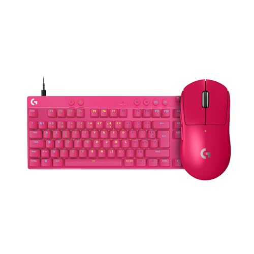Souris Logitech G Pro X Superlight 2 et clavier TKL Rapid rose pour PC - 2