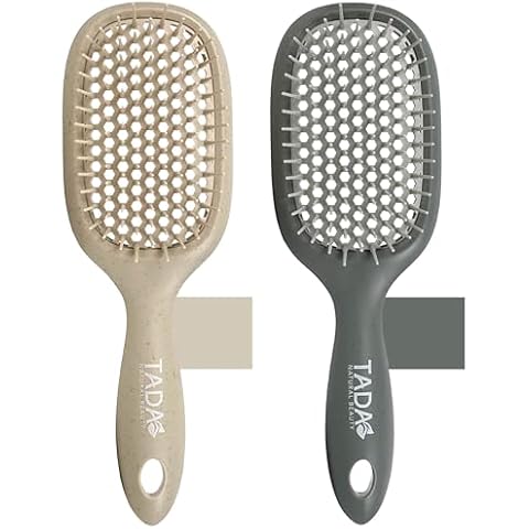 TADA Men 2PK - Hair Brush for Women Men Kids, Detangler Brush for Curly Hair, Detangling Comb Cover
