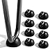 PVC Hairpin Leg Protectors for Furniture Feet Pads, 8pcs Non-Slip Covers for Metal Coffee Table and Chair Legs, Floor Protection from Scratches and Scuffs, Simple Tool-Free Installation(Black)