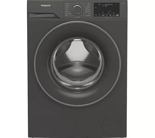 Image of HV841GUK Anti Stain Washing Machine, 8kg Capacity, 1400rpm Spin, A Rated, 15 Wash Programmes, Anti Allergy, SteamCare, Full Load 45, Dark Grey