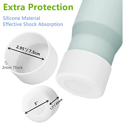 Xshnuo 2 Pcs Silicone Boot For Stanley Quencher Adventure H2.0 40Oz & Stanley Iceflow 20Oz 30Oz, Anti-Slip Water Bottle Bottom Sleeve Cover Stanley Cup Accessories #TOP4