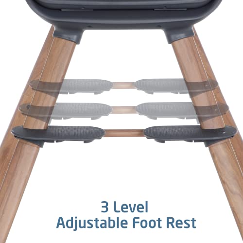 Image of Maxi-Cosi Moa 8-in-1 Highchair, Machine Washable, Compact, Lightweight Design, Essential Graphite