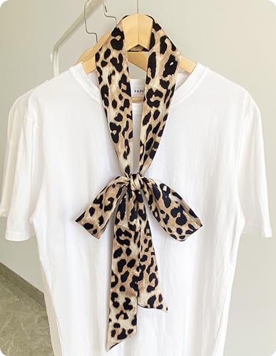 WENLOOY Women Skinny Scarf Belt,Ribbon Scarf Long Skinny Satin Belt Sash Necktie Neck Scarf Choker for Women2