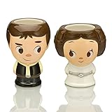 Cupful of Cute Star Wars Han Solo and Princess Leia 16-Ounce Ceramic Mugs, Set of 2 | Tumbler Cocktail Glasses For Home Barware Set | Coffee Cups For Espresso, Lattes | Romantic Gifts and Collectibles