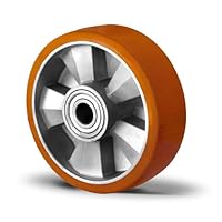 Abrollwerk Schwerlast Einbaurad, Aluminiumfelge, Polyurethan, Durchmesser 125 mm, Schwerlast, Doppelkugellager, Traglast 1200 kg (Einbaurad)