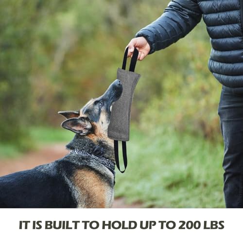 Beisswurst Für Hunde, 2 Stück 30cm Jute Beisswurst, Beißwursts Hunde Mit 2 Griff, Sehr Robustes Hundes Beisswursts, Hundes Training Zubehör, Zerrspielzeug Hund Zum Training Zerrspielzeug (Grau)