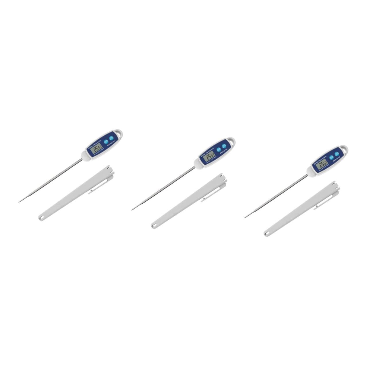 TOPBATHY 3 Stücke Lebensmittelthermometer Lebensmittelmessskala Außenfleischthermometer Kochthermometer Küchenthermometer Backthermometer Blau