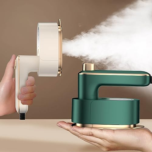 WYWL Portable Mini Iron - Essential Home & Travel Steam Iron - Foldable & Compact 180° Rotating Handheld Steam Iron for Travel, Home & Wet/Dry Ironing - 40W Travel Clothes Iron