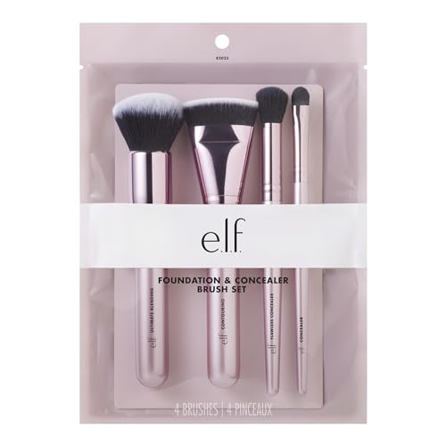 e.l.f. Complexion Perfection Brush Kit 4 Piece Set, Synthetic e.l.f. Complexion Perfection Brush Kit 4 Piece Set, Synthetic