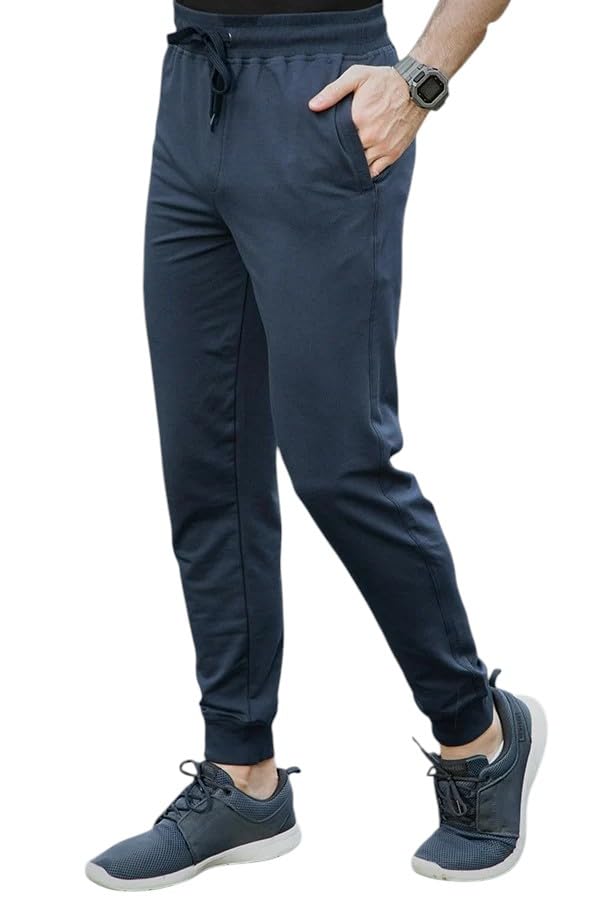 Dazzle Men's Cotton Joggers Track Pants | 4-Way Stretchable Gym Track Pant for Mens for Workout & Running | Sports Lower with Invisible Zipper Pocket-picture-54