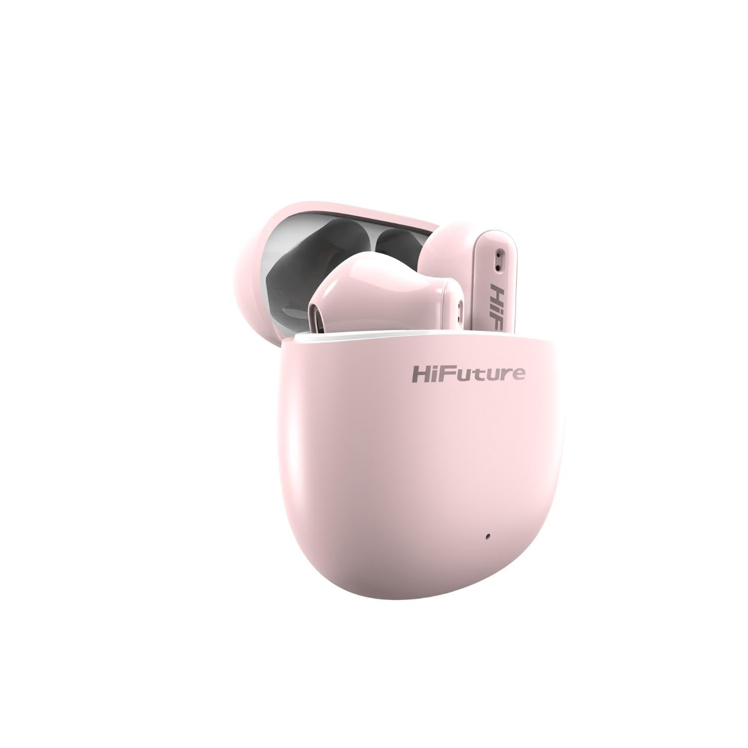 HiFutureColorbuds2 TWS Earphones, Bluetooth 5.3, 20 Hours Playtime, IPX5 Sweatproof, ENC for Calls, Dynamic Bass, Wireless Earbuds - Pink