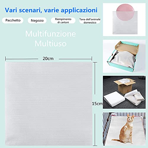Voarge 200 Stück Schaumstoffbeutel, EPE Tasche, Stoßdämpfung, Beutel zum Schutz von Gläsern, 15 x 20 cm