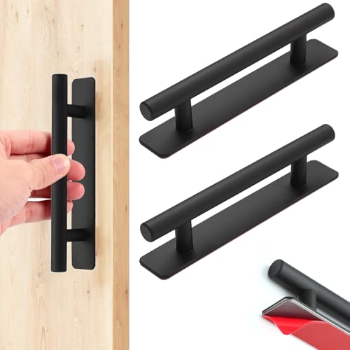 BGOBTY Poignée de Meuble,2 Poignées de Porte autocollantes,Poignée de Cuisine en Acier Inoxydable,Poignee Porte Cuisine,adaptée aux tiroirs de...