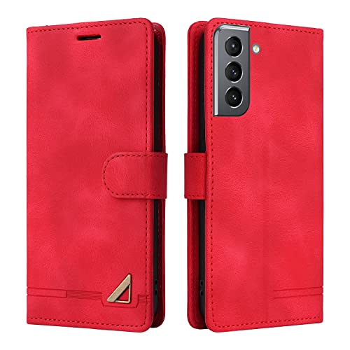 �Ή��@�� for Samsung Galaxy S22 Plus �t���b�v���X�^���h�iPU���U�[�j�}�O�l�b�g�J�E�J�[�h�X���b�g�t���E�H���b�g�^�P�[�X Red