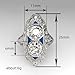 Ganquya Art Deco Antique Boho Vintage Style Infinite Elements Pave Cubic Zirconia Antique Round-Cut and Created Sapphire Ring Women Long Full Finger Wedding Jewelry Size 6-10(8)