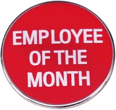 Anstecknadel für Mitarbeiter des Monats, Emaille, Rot, für Arbeit, Belohnung, Anstecknadel, Schmuck, Auszeichnungen, Anreiz, Zubehör, Lehrmaterialien, S, Metall Emaille Metall