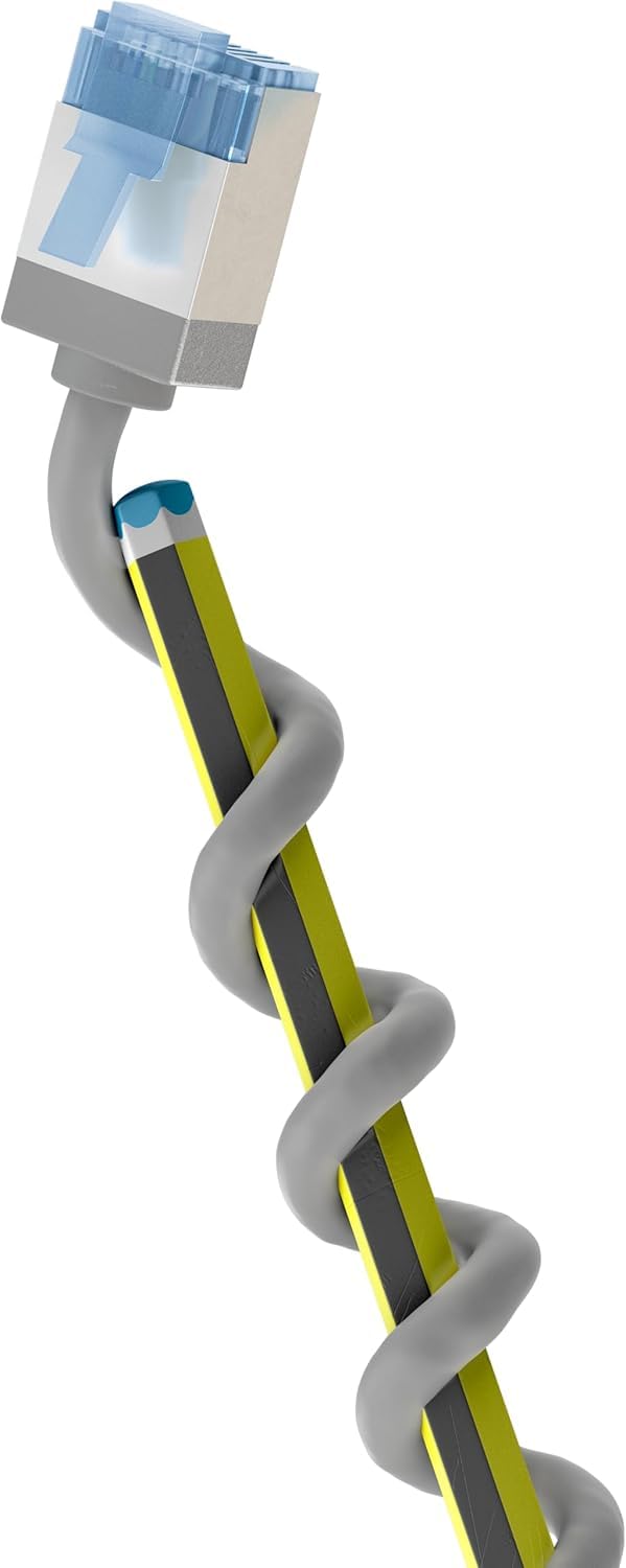 Goobay 74310 CAT 6A Patchkabel – ultradünn, U/FTP, 5 m, grau